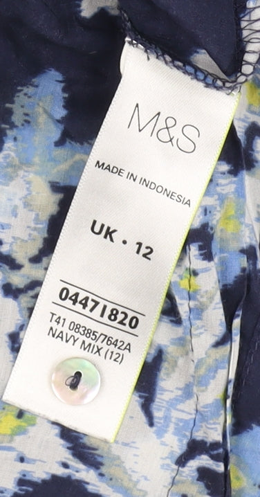 Womens UK Size 12 Marks and Spencer Multicoloured Tunic Blouse