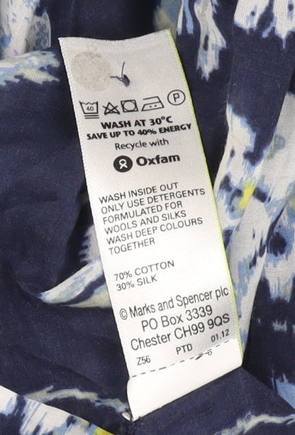 Womens UK Size 12 Marks and Spencer Multicoloured Tunic Blouse