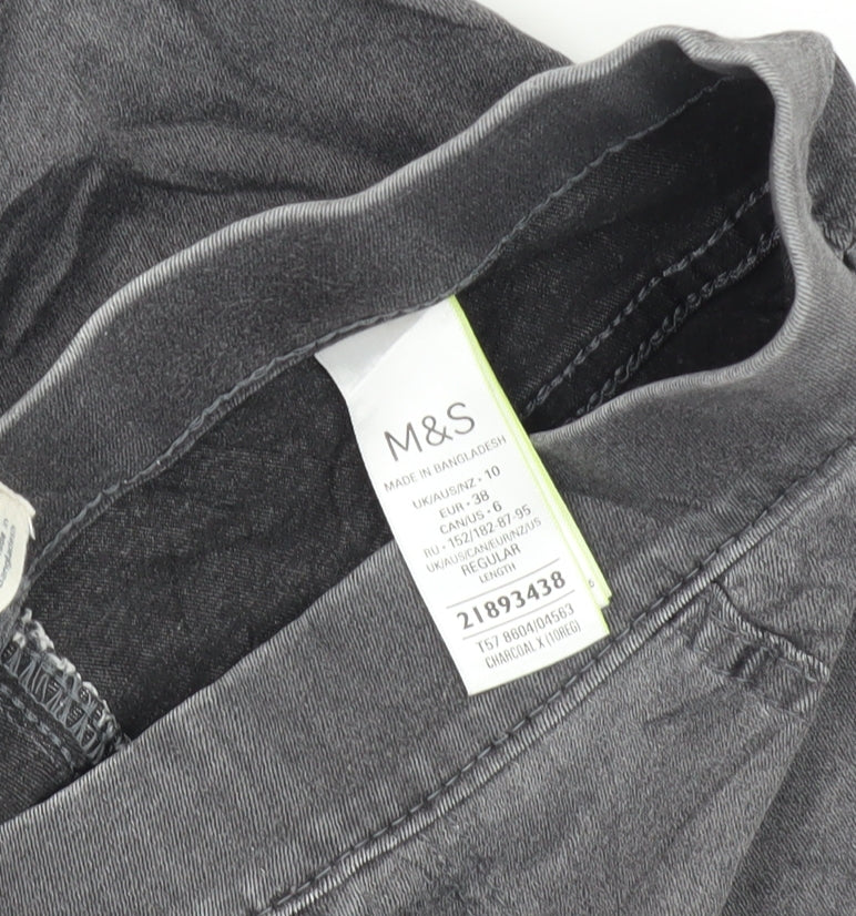 Womens UK Size 10 Marks and Spencer Regular Fit Jegging Grey Jeans