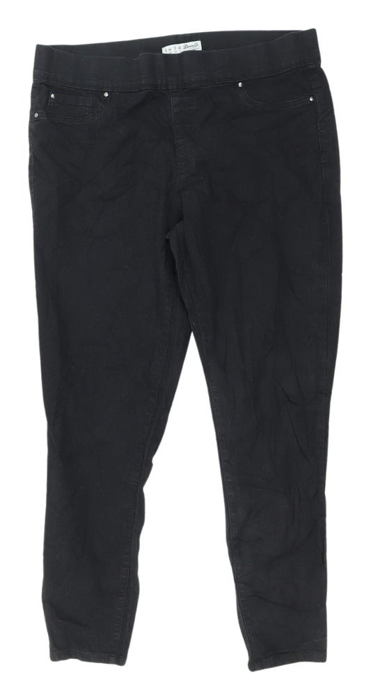 Denim Co. Women's Black Stretch Jeans Size 16