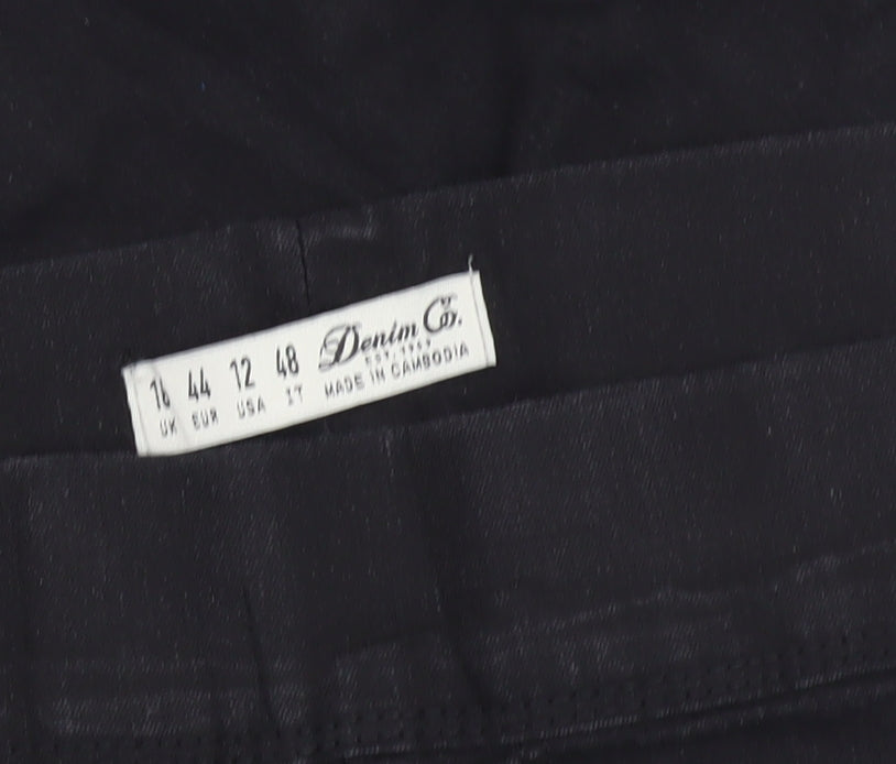 Denim Co. Women's Black Stretch Jeans Size 16