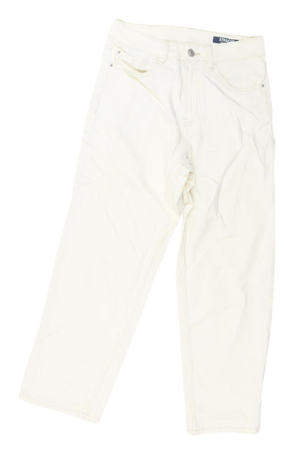 Womens UK Size 6 Marks and Spencer Regular Fit Straight Ivory Jeans