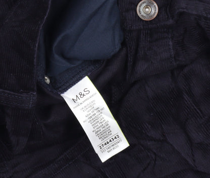 Marks and Spencer Men's Blue Corduroy Trousers, Size 46