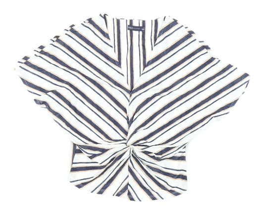 Womens UK Size 10 Marks and Spencer White Cropped Blouse