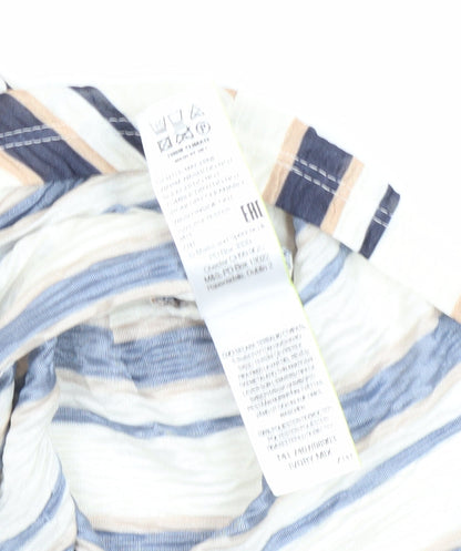 Womens UK Size 10 Marks and Spencer White Cropped Blouse