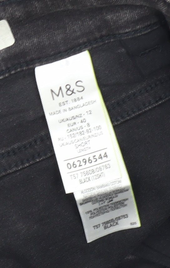 Womens UK Size 12 Marks and Spencer Slim Fit Skinny Black Jeans