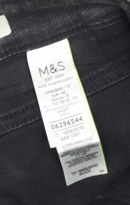 Womens UK Size 12 Marks and Spencer Slim Fit Skinny Black Jeans