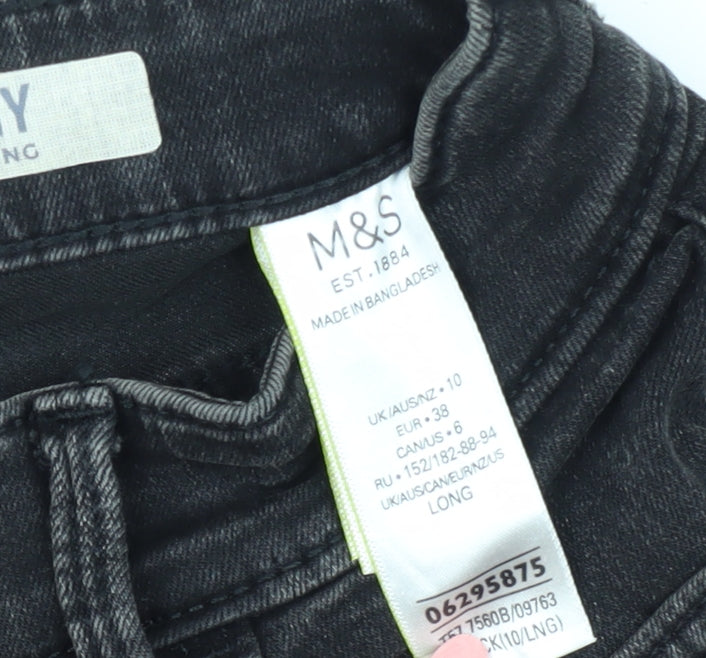 Womens UK Size 10 Marks and Spencer Slim Fit Skinny Black Jeans