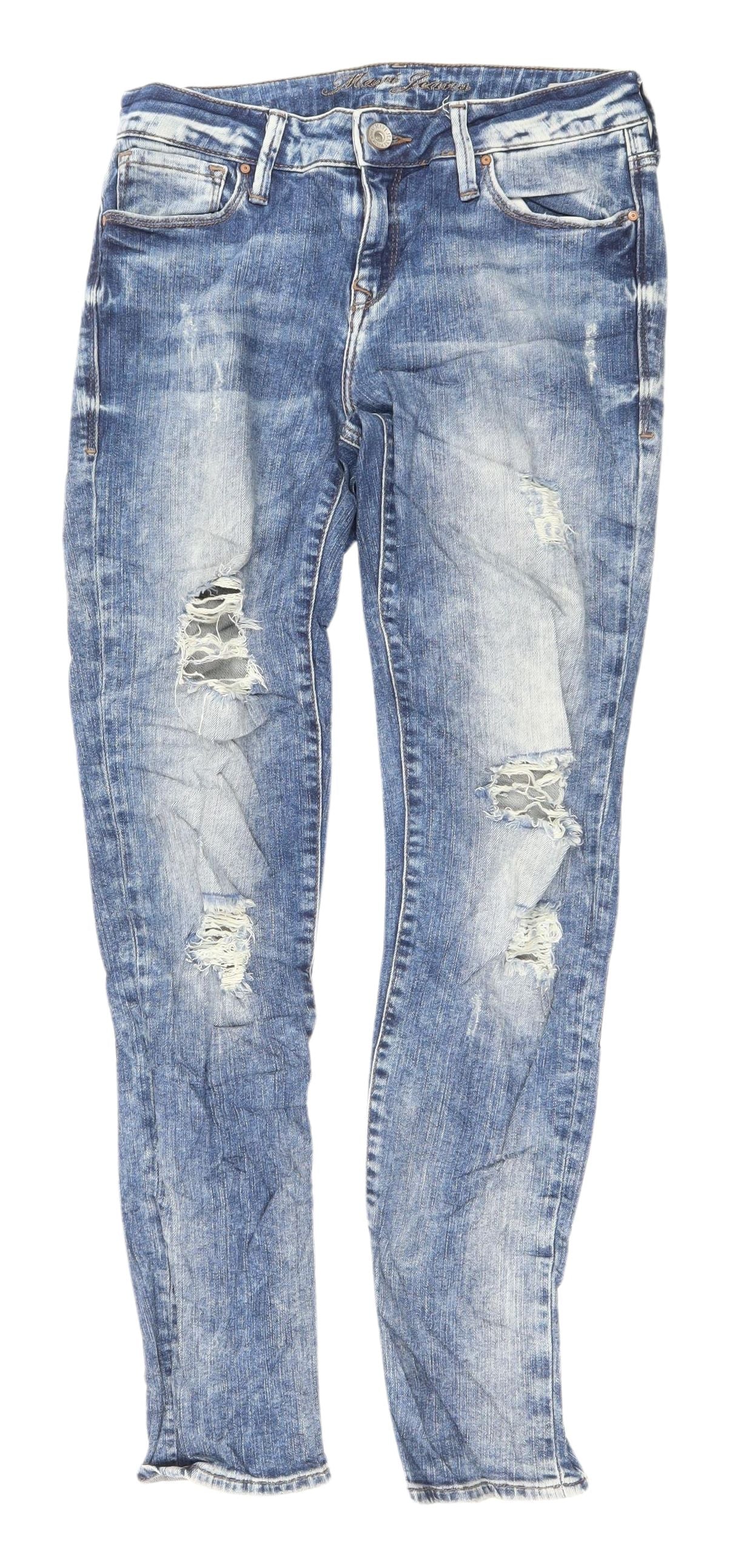 Womens UK Size 4 Mavi Slim Fit Skinny Blue Jeans