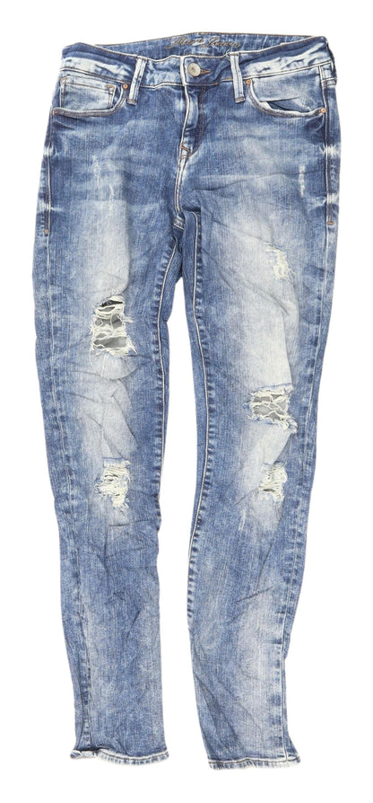 Womens UK Size 4 Mavi Slim Fit Skinny Blue Jeans