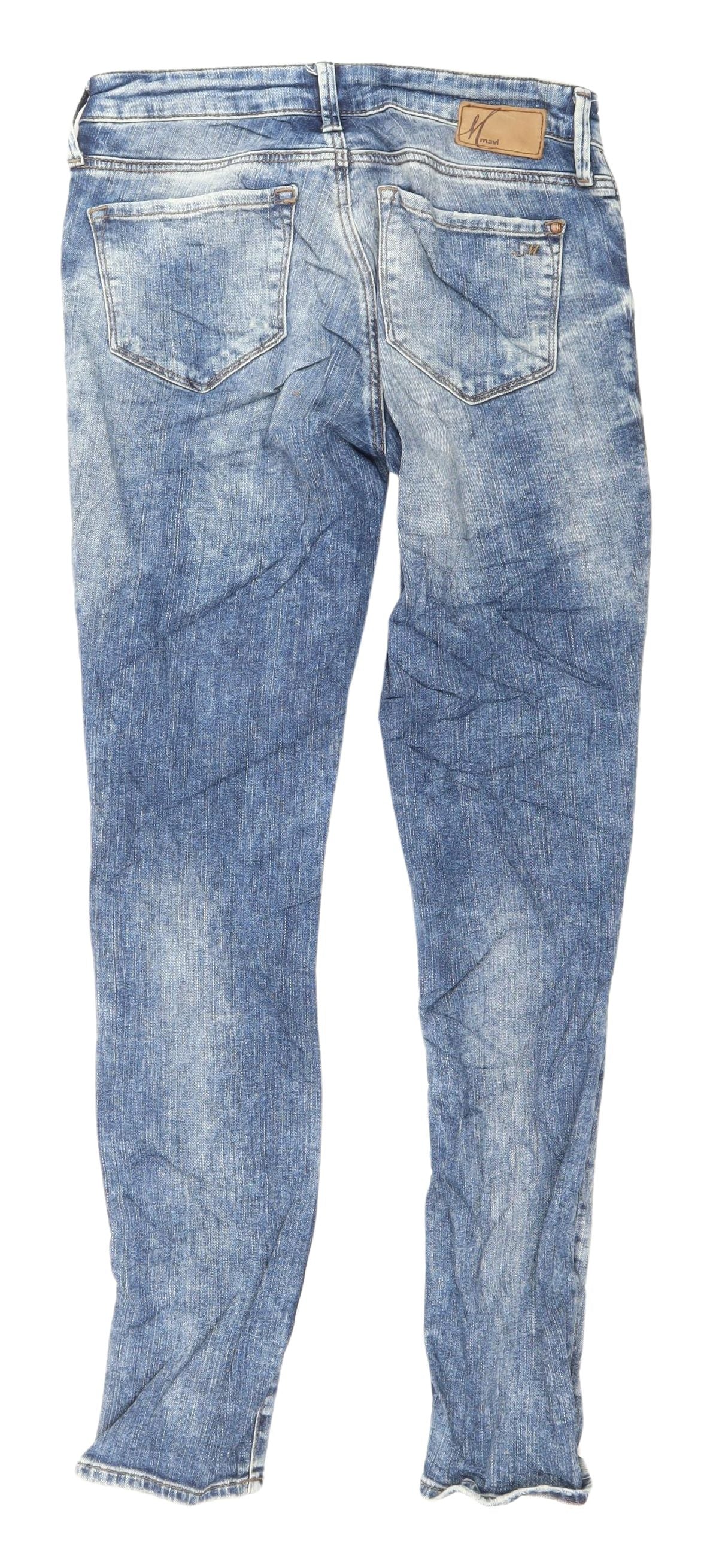 Womens UK Size 4 Mavi Slim Fit Skinny Blue Jeans