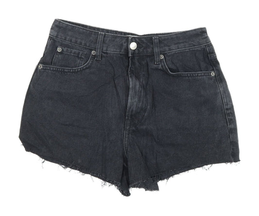 New Look Women's Black Cut-Off Denim Shorts Size 10