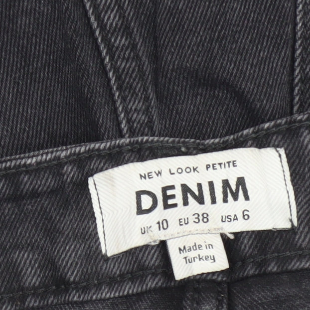 New Look Women's Black Cut-Off Denim Shorts Size 10