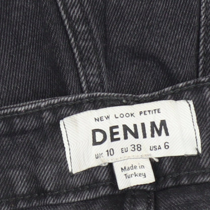 New Look Women's Black Cut-Off Denim Shorts Size 10