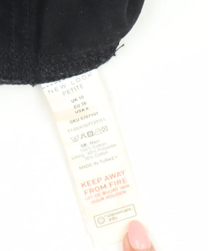 New Look Women's Black Cut-Off Denim Shorts Size 10