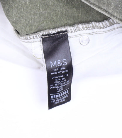 Womens UK Size 10 Marks and Spencer Slim Fit Skinny Green Jeans