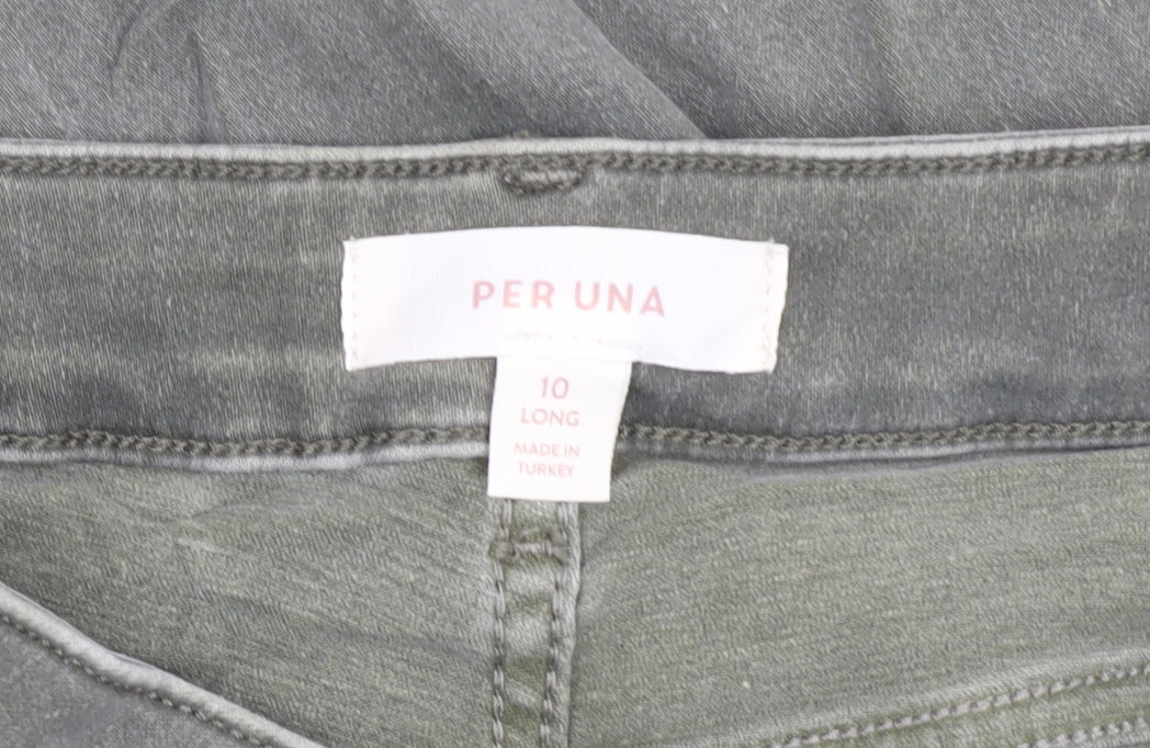 Womens UK Size 10 Marks and Spencer Slim Fit Skinny Green Jeans