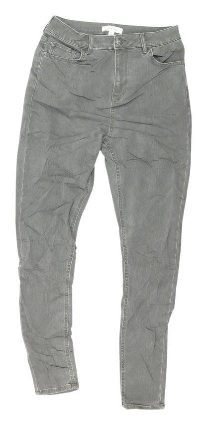 Womens UK Size 12 Marks and Spencer Regular Fit Skinny Green Jeans