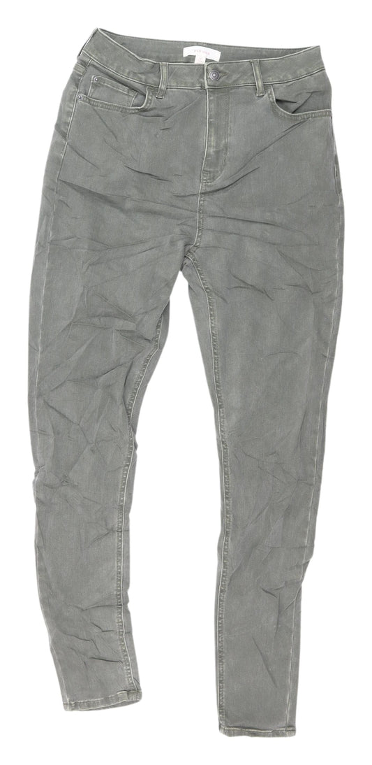 Womens UK Size 12 Marks and Spencer Regular Fit Skinny Green Jeans