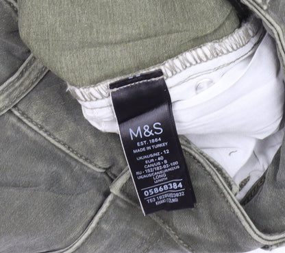 Womens UK Size 12 Marks and Spencer Regular Fit Skinny Green Jeans