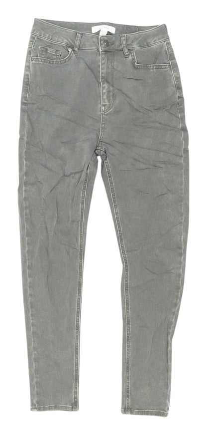 Womens UK Size 8 Marks and Spencer Slim Fit Skinny Green Jeans