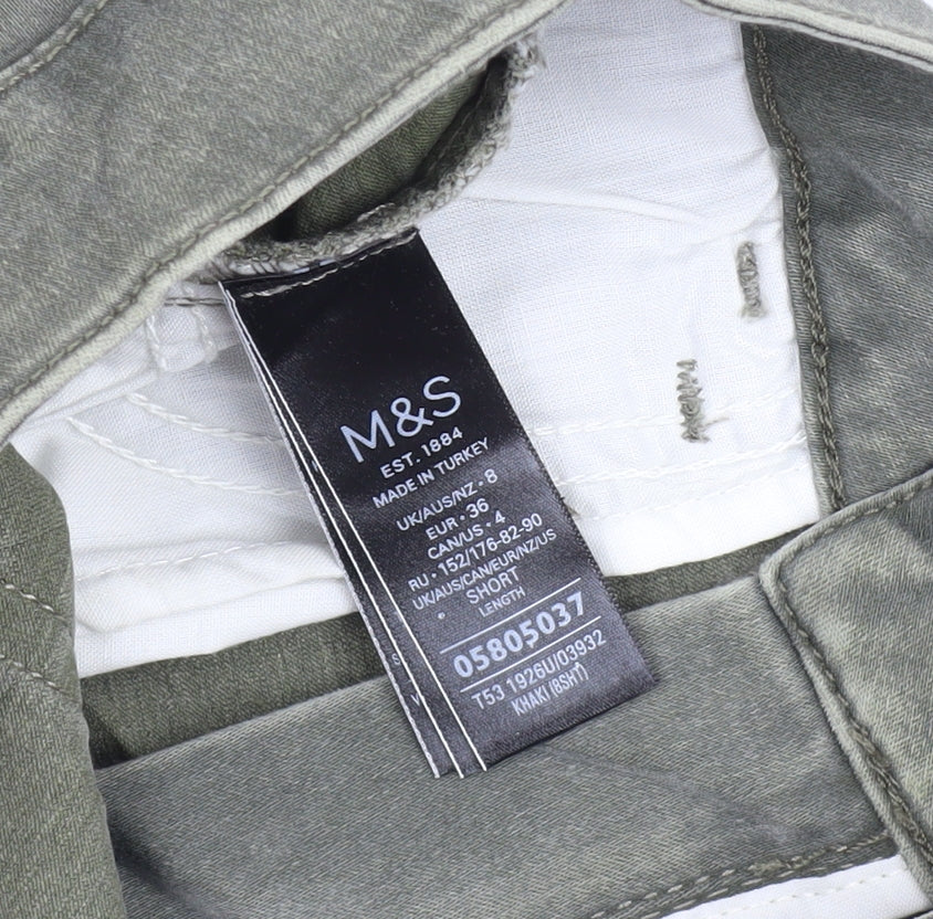 Womens UK Size 8 Marks and Spencer Slim Fit Skinny Green Jeans