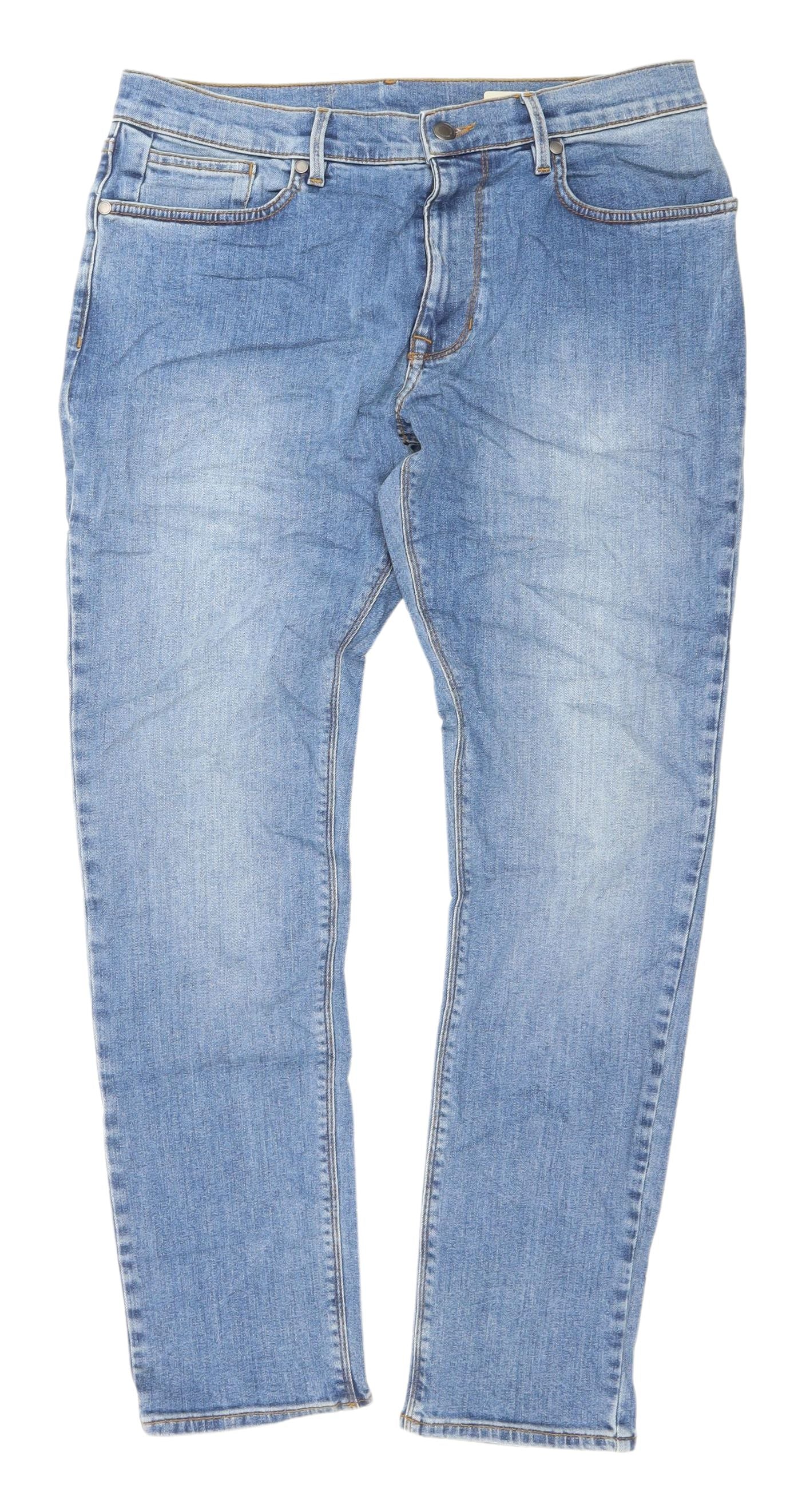 Marks and Spencer Men's Blue Slim Jeans Size 32