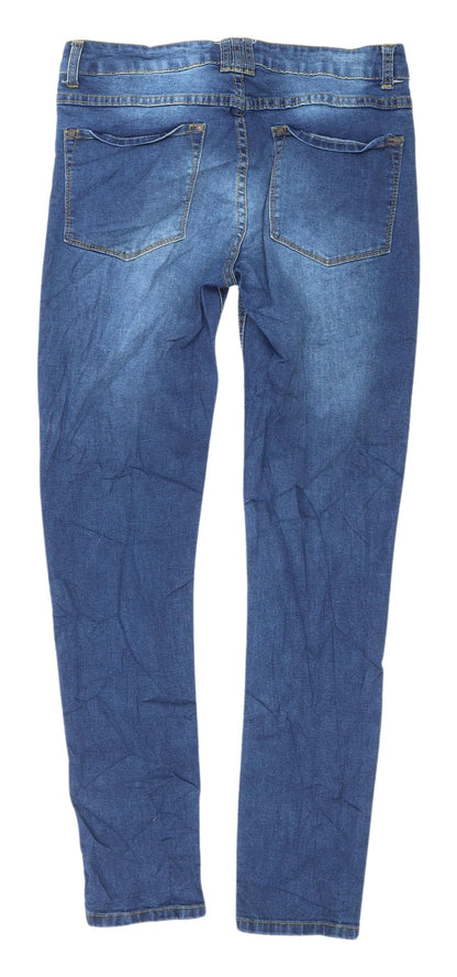 boohooMAN Men's Blue Skinny Jeans Size 32