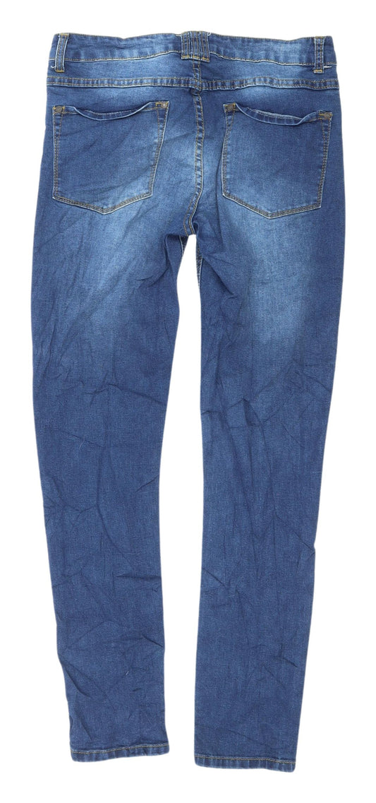 boohooMAN Men's Blue Skinny Jeans Size 32