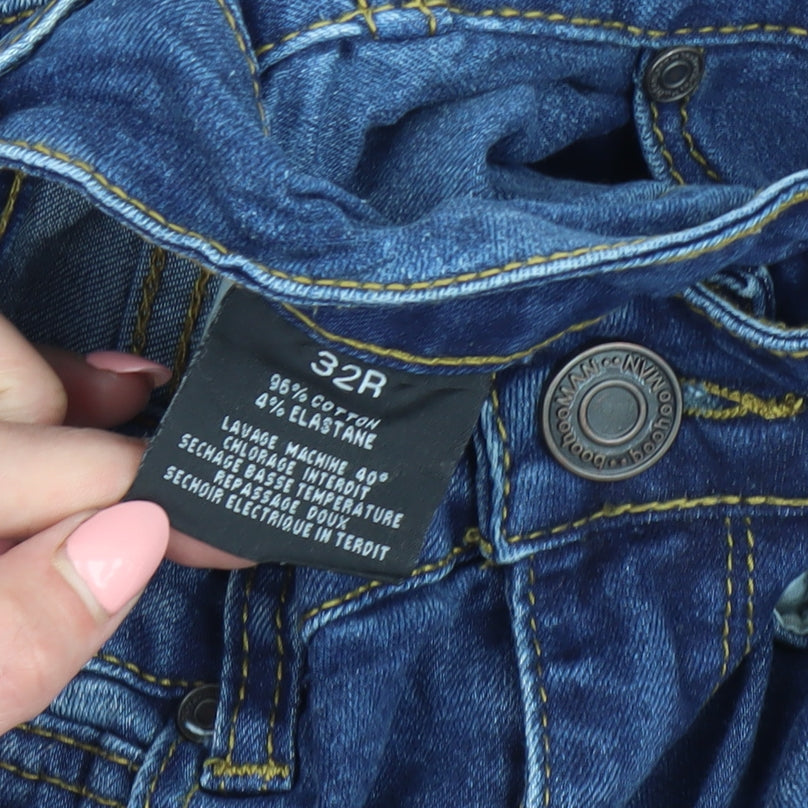 boohooMAN Men's Blue Skinny Jeans Size 32