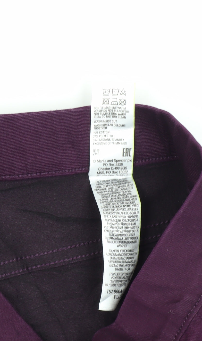 Womens UK Size 6 Marks and Spencer Slim Fit Jegging Purple Jeans