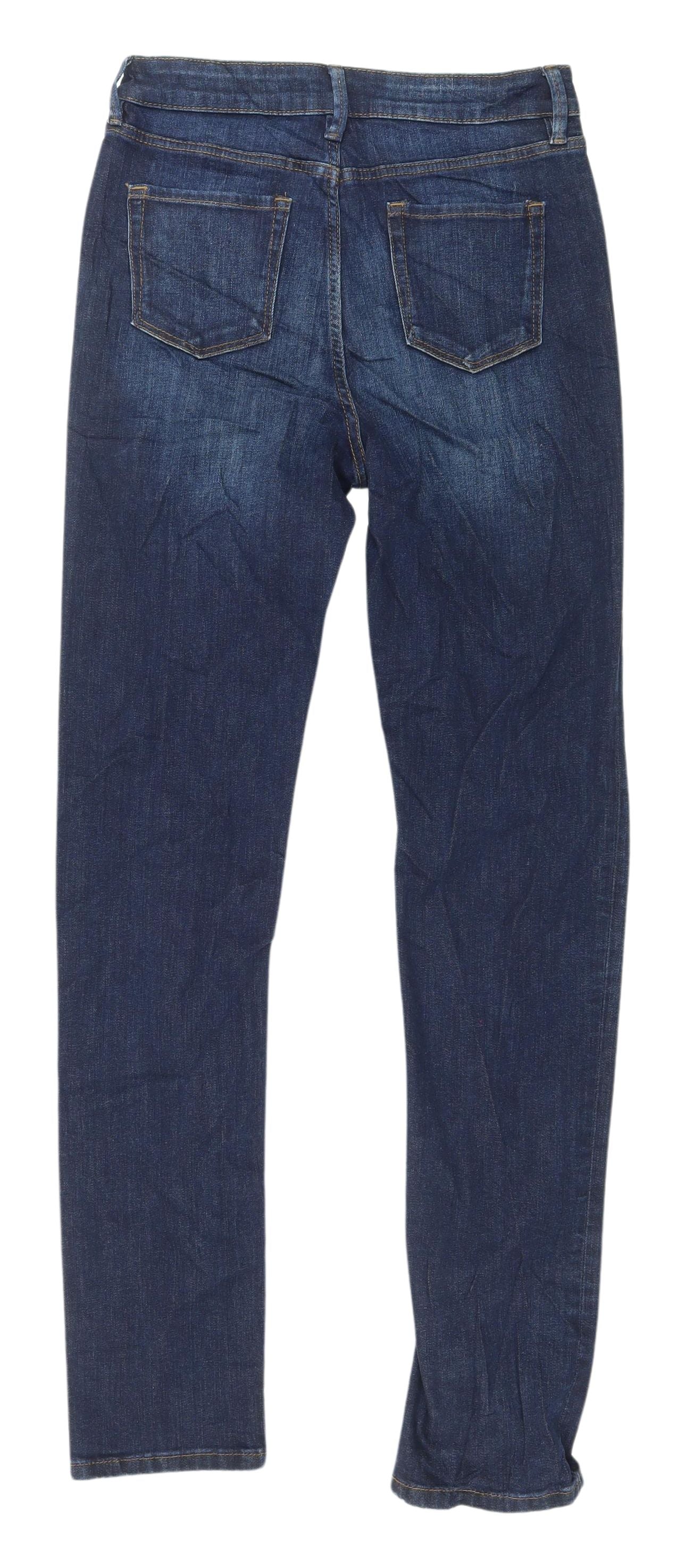 Womens UK Size 8 Marks and Spencer Slim Fit Straight Blue Jeans