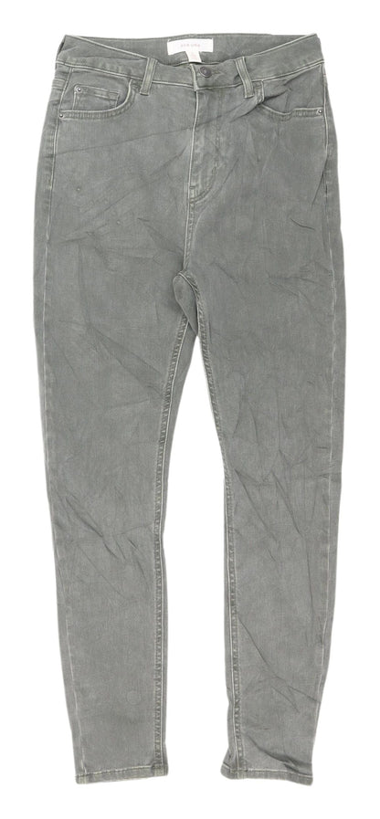 Womens UK Size 8 Marks and Spencer Slim Fit Straight Green Jeans