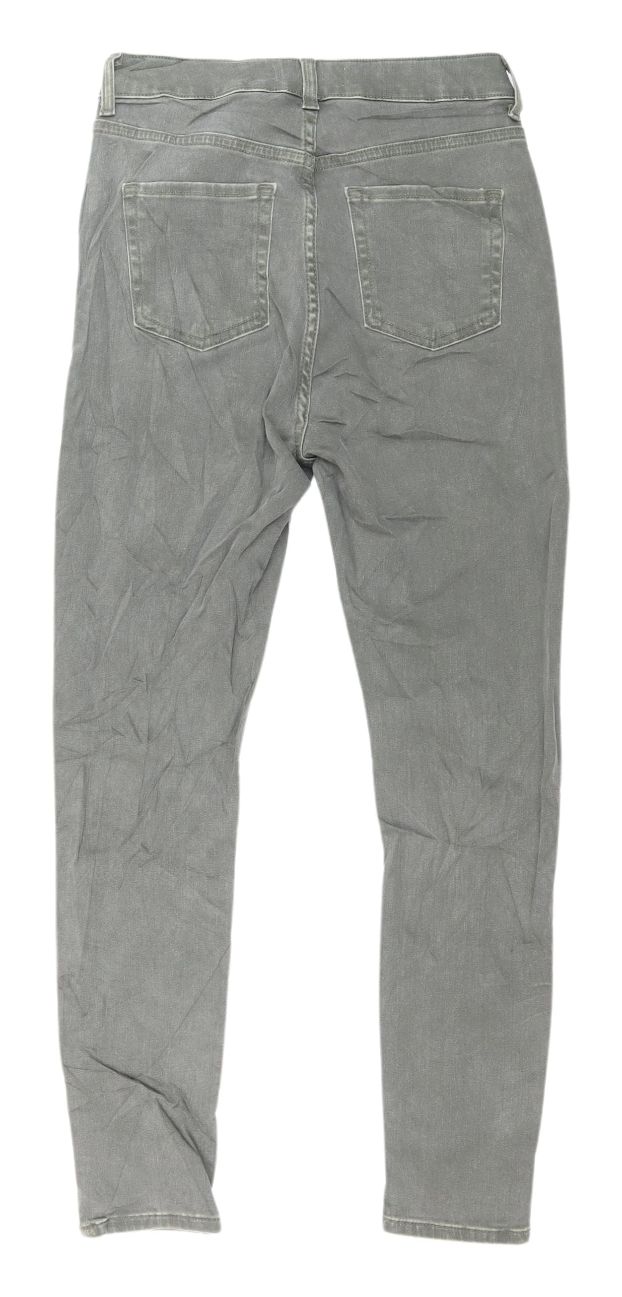 Womens UK Size 8 Marks and Spencer Slim Fit Straight Green Jeans