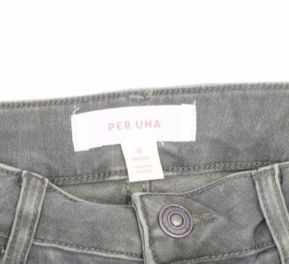 Womens UK Size 8 Marks and Spencer Slim Fit Straight Green Jeans