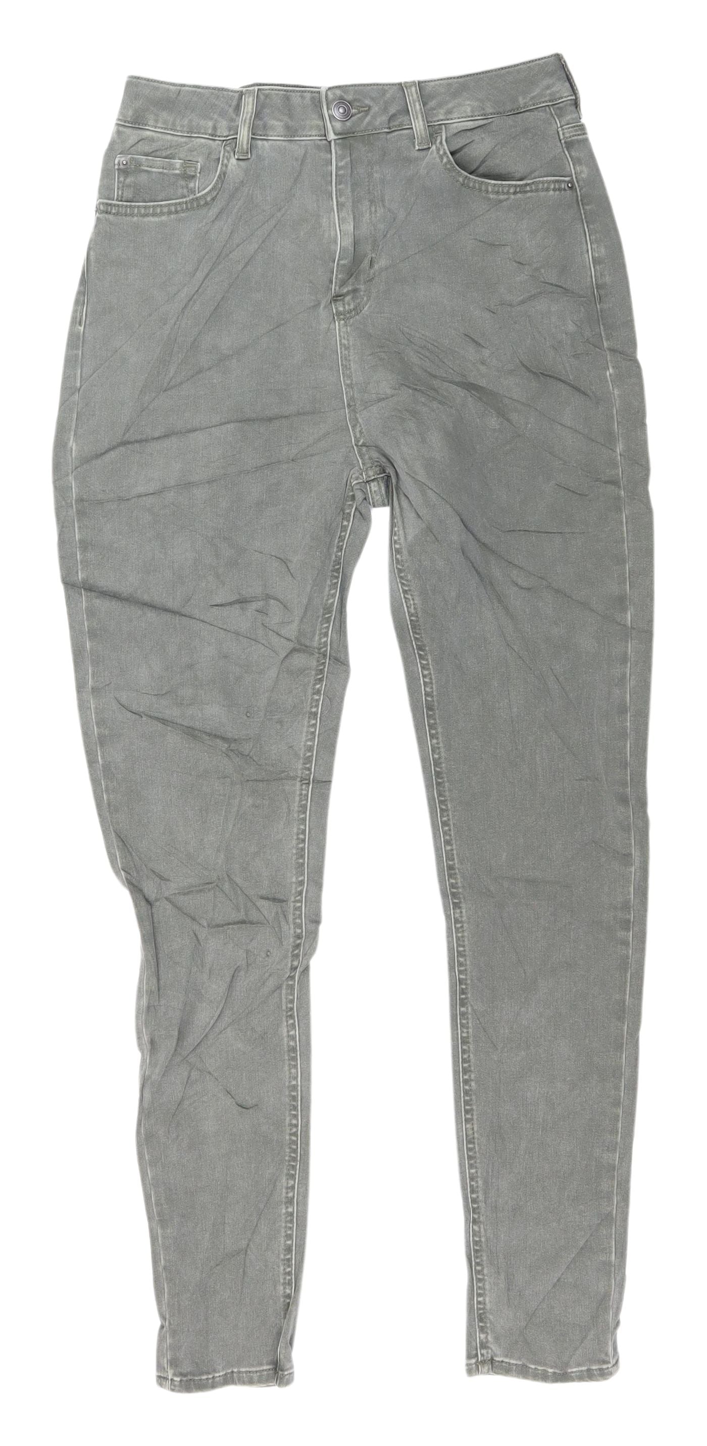 Womens UK Size 12 Marks and Spencer Regular Fit Skinny Green Jeans