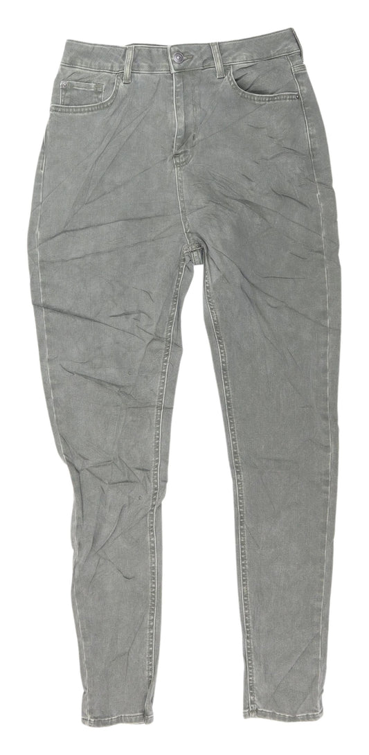 Womens UK Size 12 Marks and Spencer Regular Fit Skinny Green Jeans