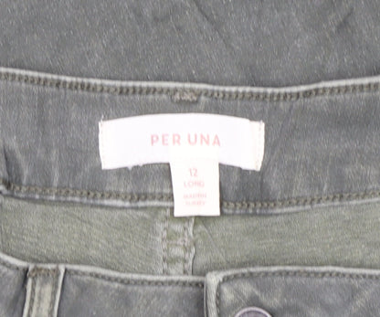 Womens UK Size 12 Marks and Spencer Regular Fit Skinny Green Jeans