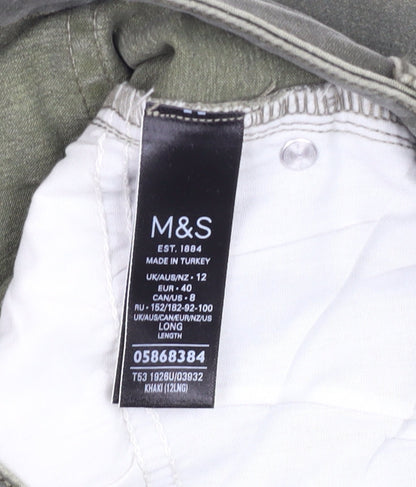 Womens UK Size 12 Marks and Spencer Regular Fit Skinny Green Jeans
