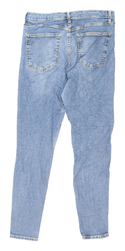 Topshop Women's Blue Skinny Denim Jeans L
