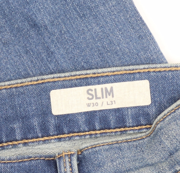 Marks and Spencer Men's Slim Blue Jeans, Size 31