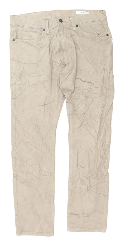 Marks and Spencer Men's Beige Slim Fit Jeans