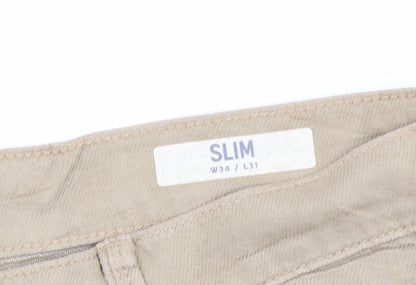 Marks and Spencer Men's Beige Slim Fit Jeans