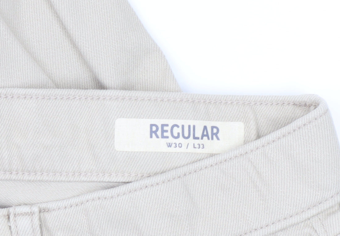 Marks and Spencer Men's Ivory Straight Jeans 30W 33L