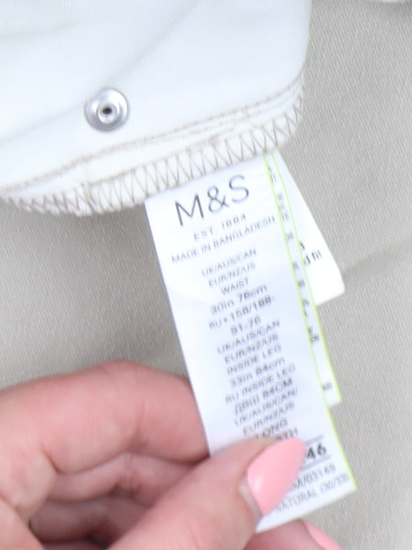 Marks and Spencer Men's Ivory Straight Jeans 30W 33L