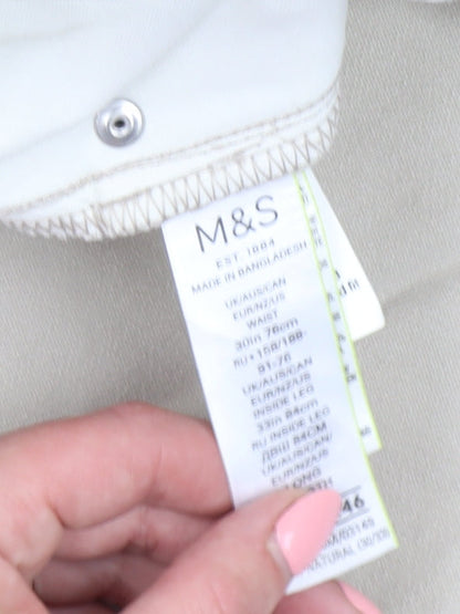 Marks and Spencer Men's Ivory Straight Jeans 30W 33L