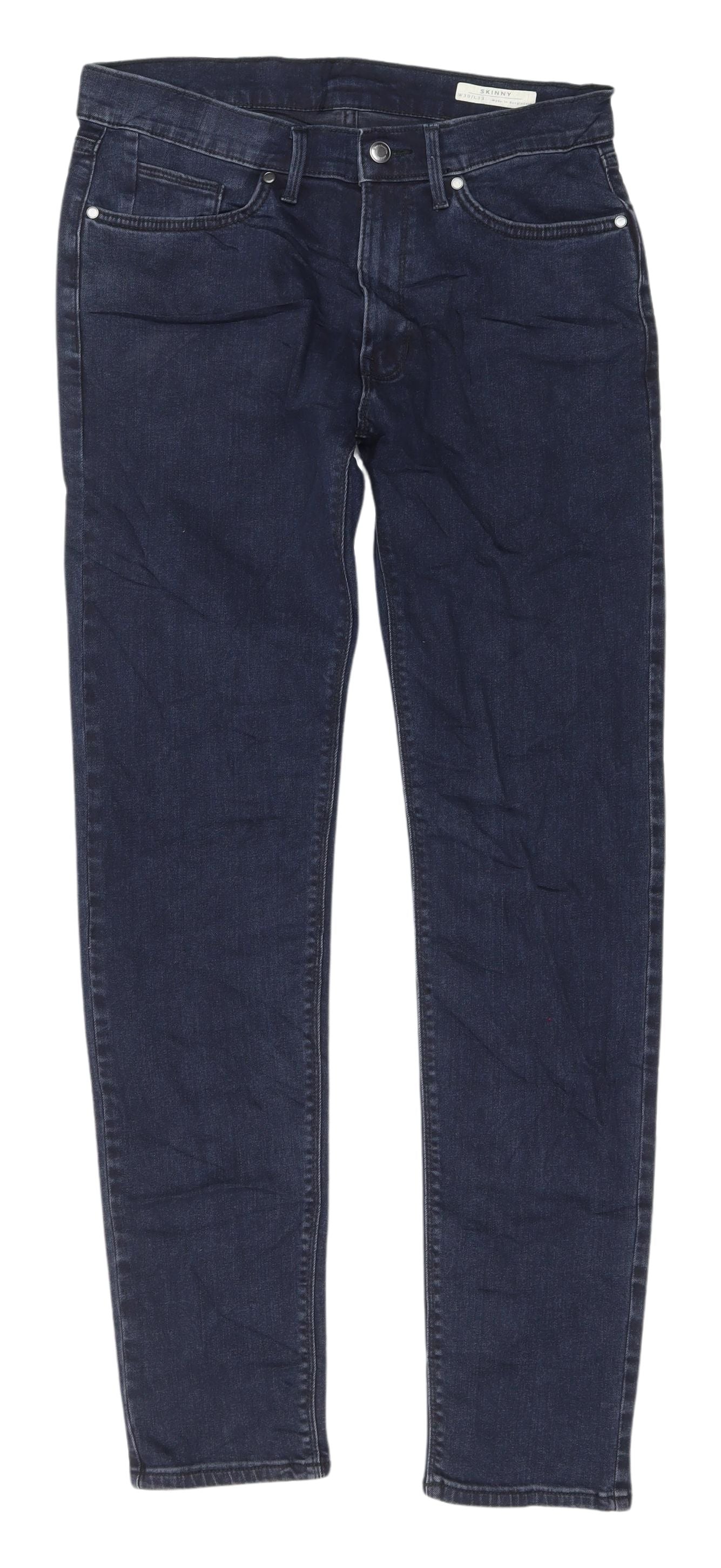 Marks & Spencer Men's Blue Skinny Jeans Size 30 Regular