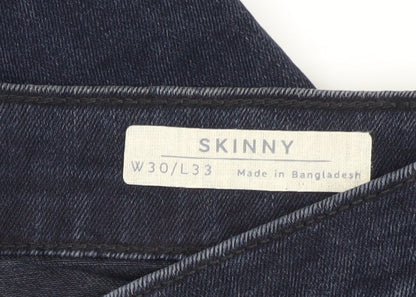 Marks & Spencer Men's Blue Skinny Jeans Size 30 Regular