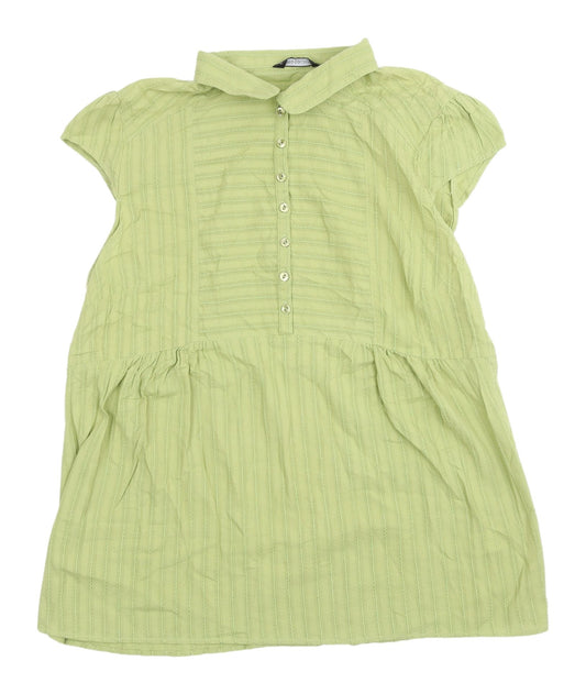 Womens UK Size 16 Marks and Spencer Green Basic Blouse