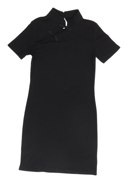 Dazy Women's Black High Neck Knit Dress - M
